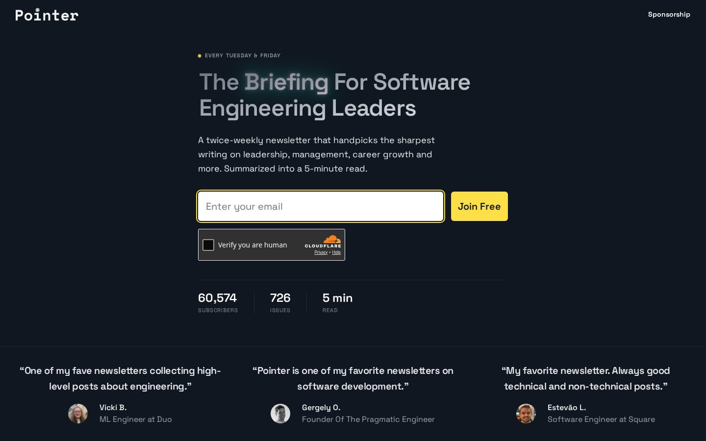 Pointer Homepage