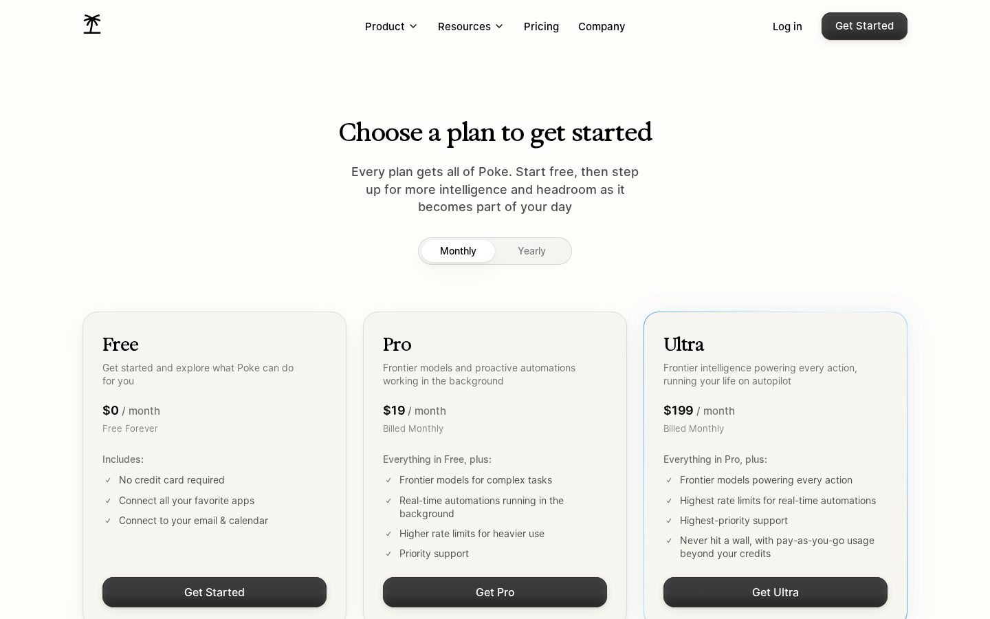 Poke.com Pricing