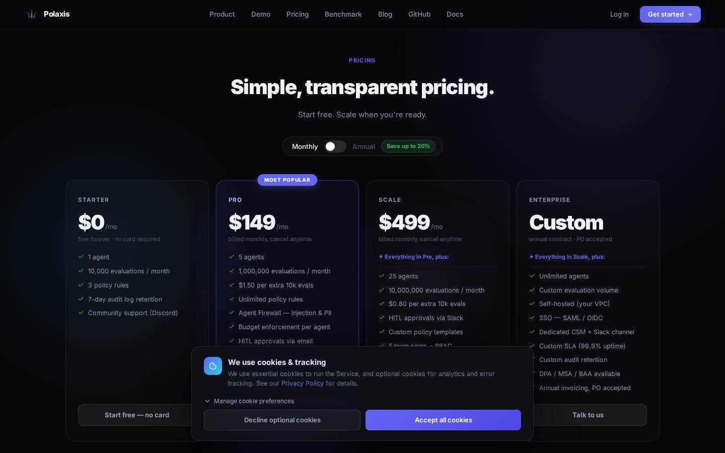 Polaxis Pricing