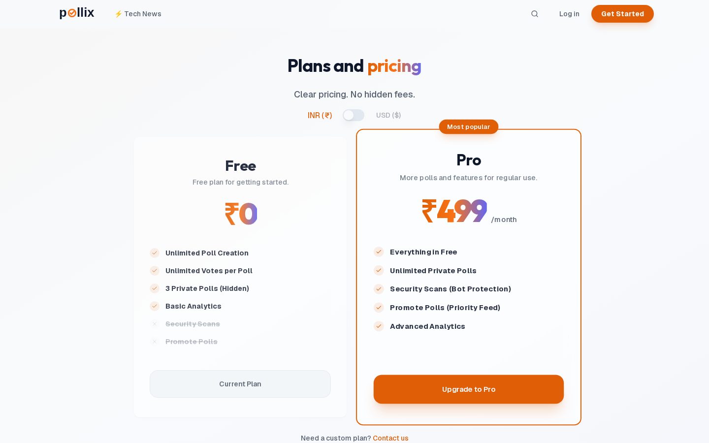 pollix Pricing