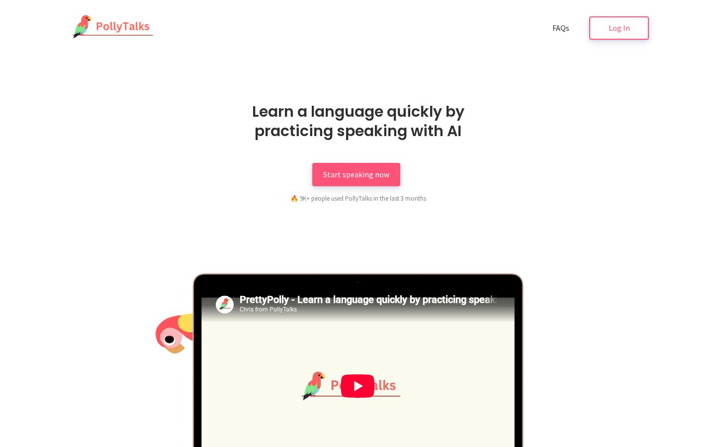 PollyTalks Homepage