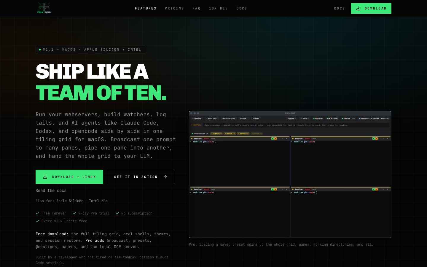 Poly Grid Homepage
