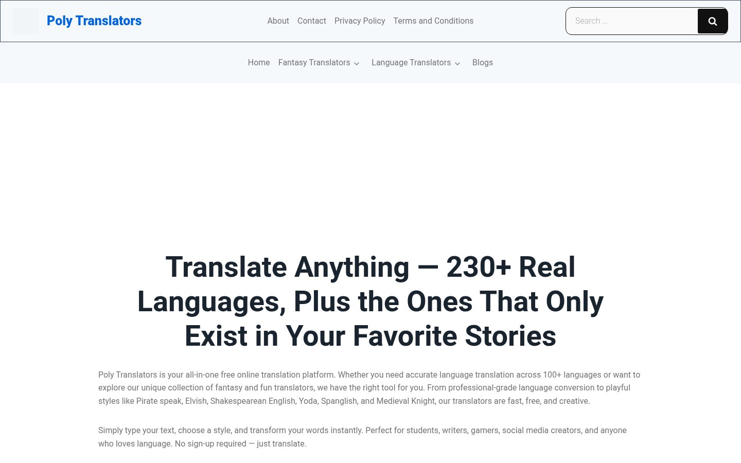 Poly Translators Homepage