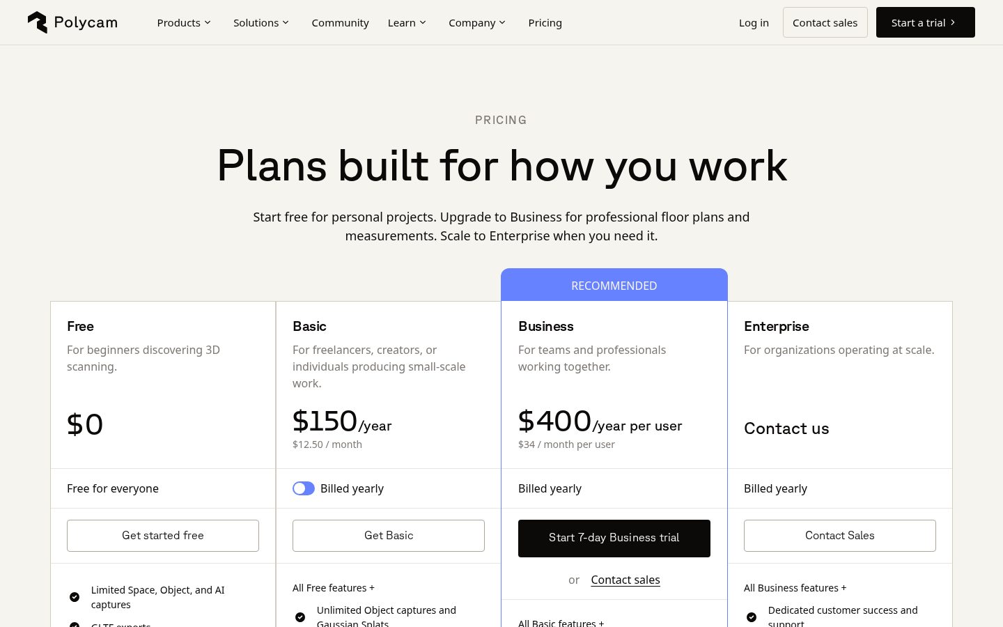 Polycam Pricing