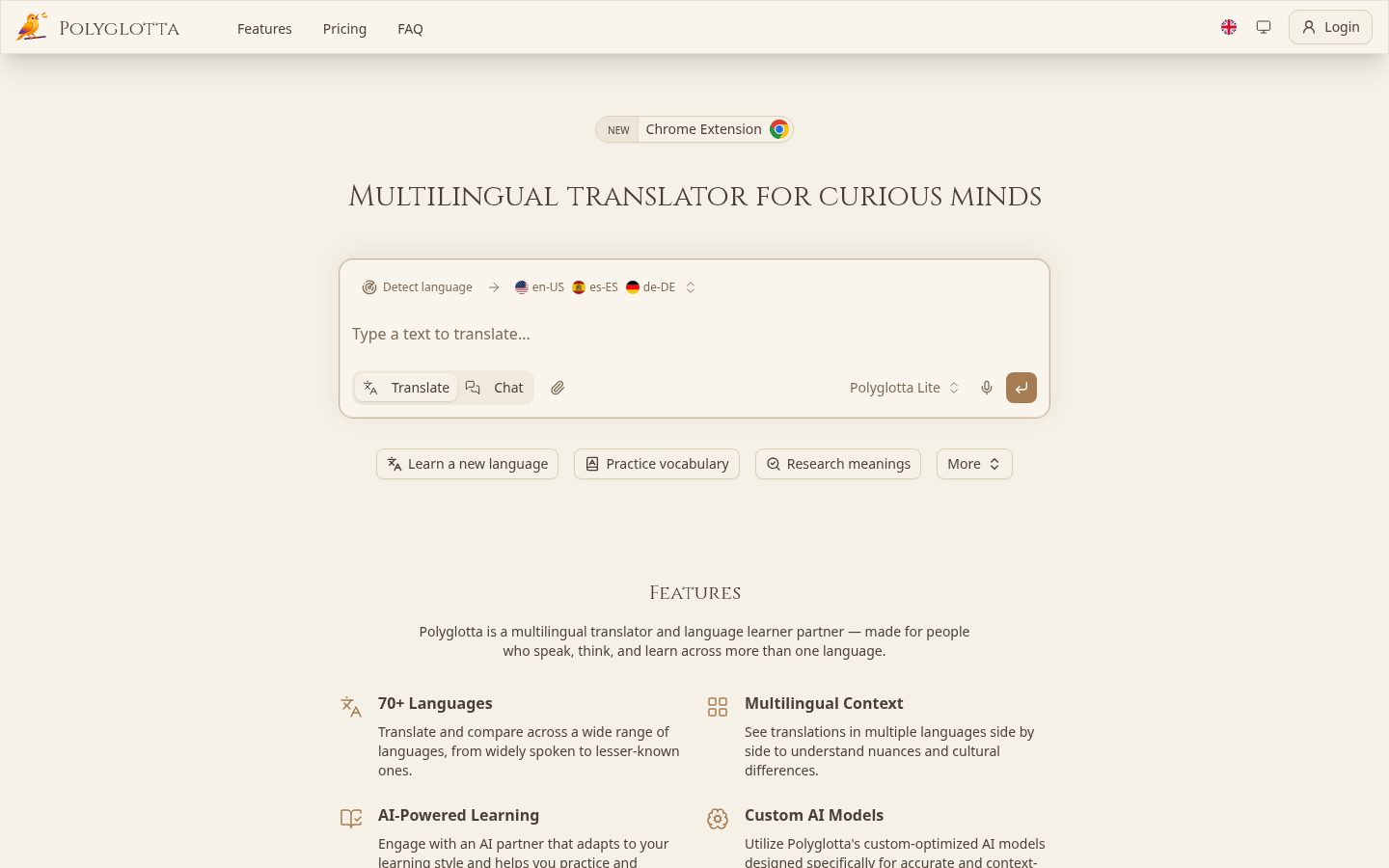 Polyglotta Homepage