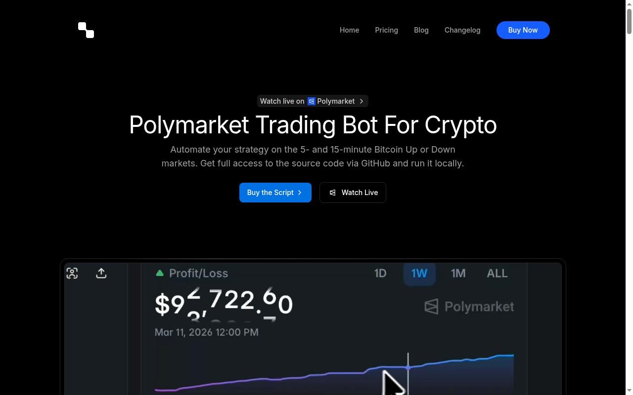 Polymarket Trading Bot For Crypto Homepage