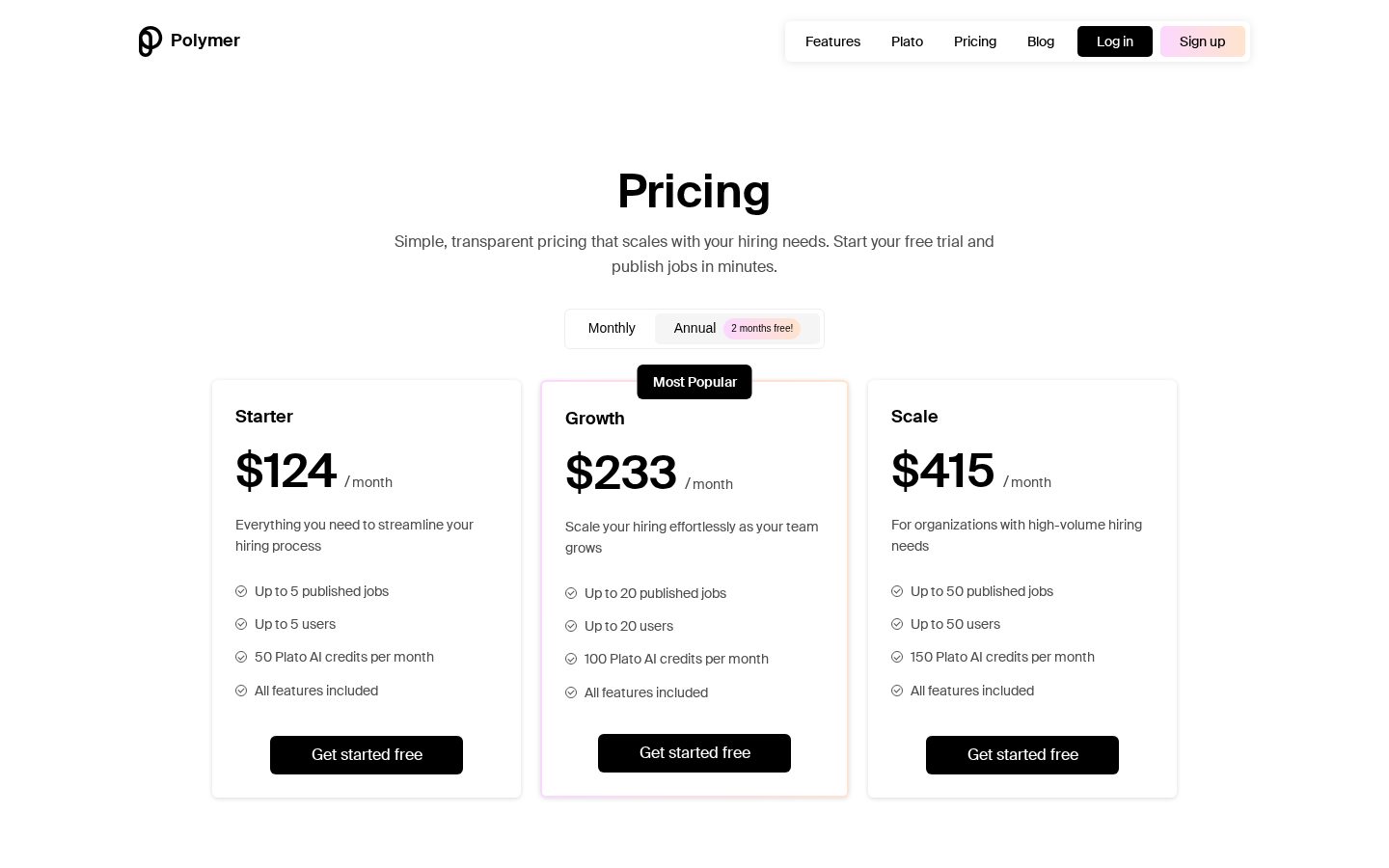 Polymer Pricing