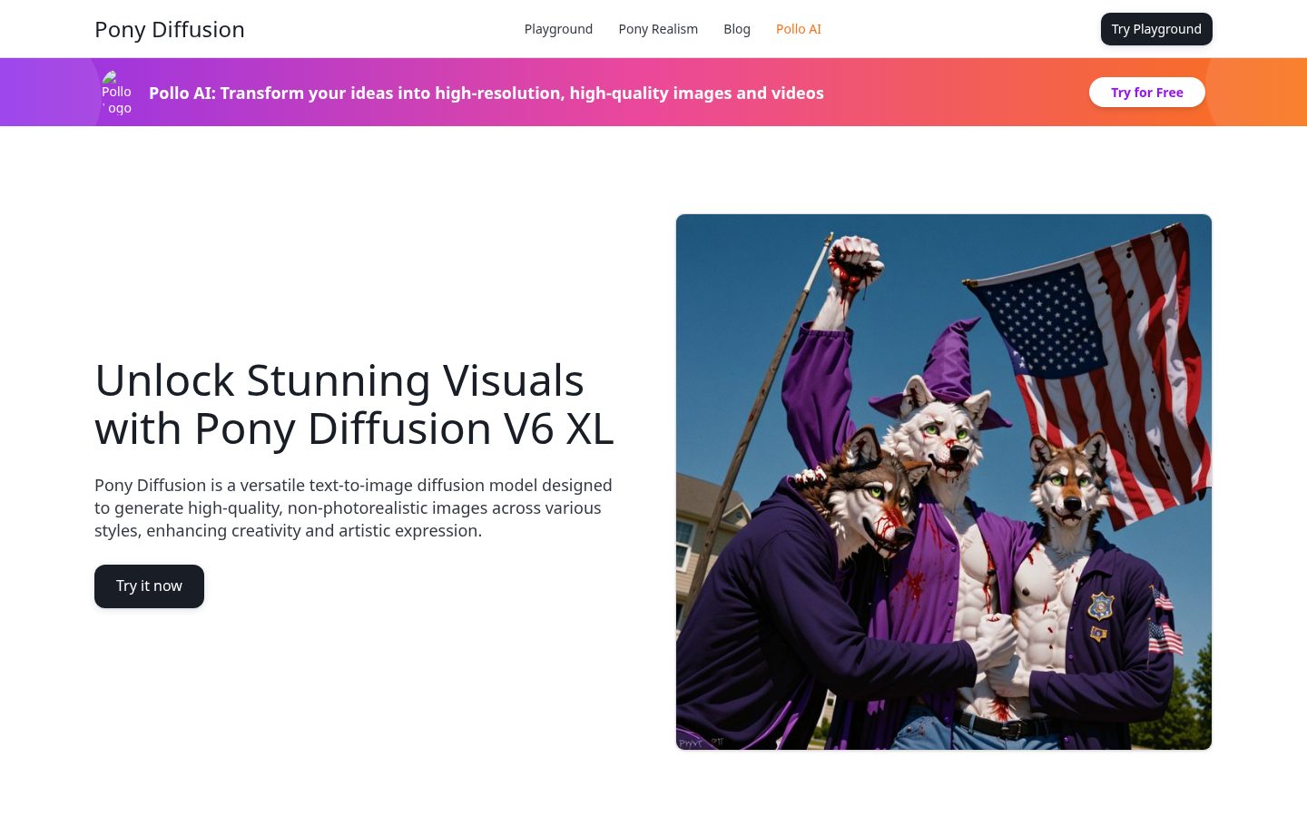Pony Diffusion Homepage