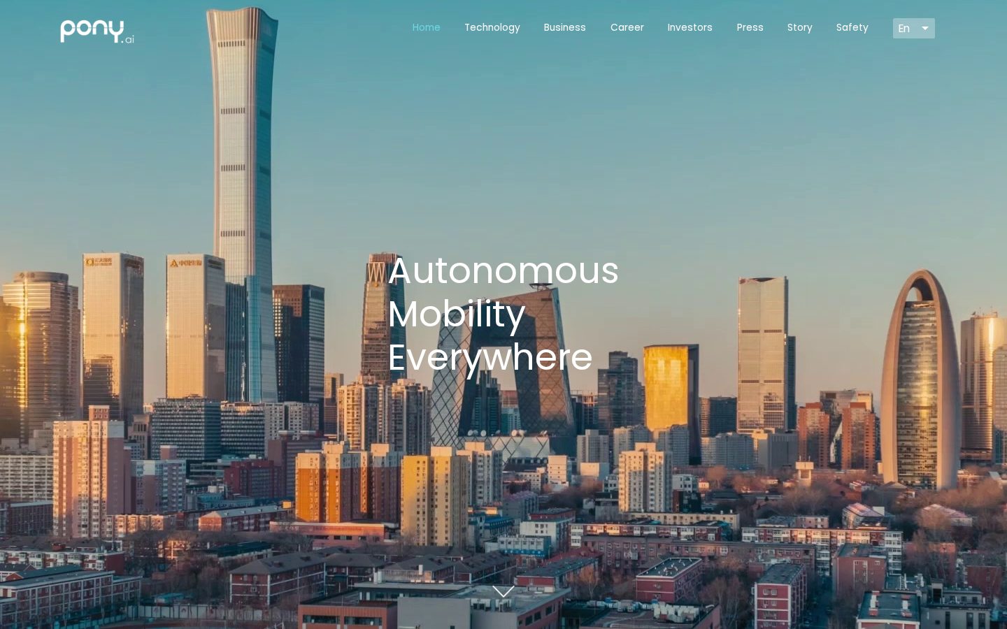 Pony.ai Homepage