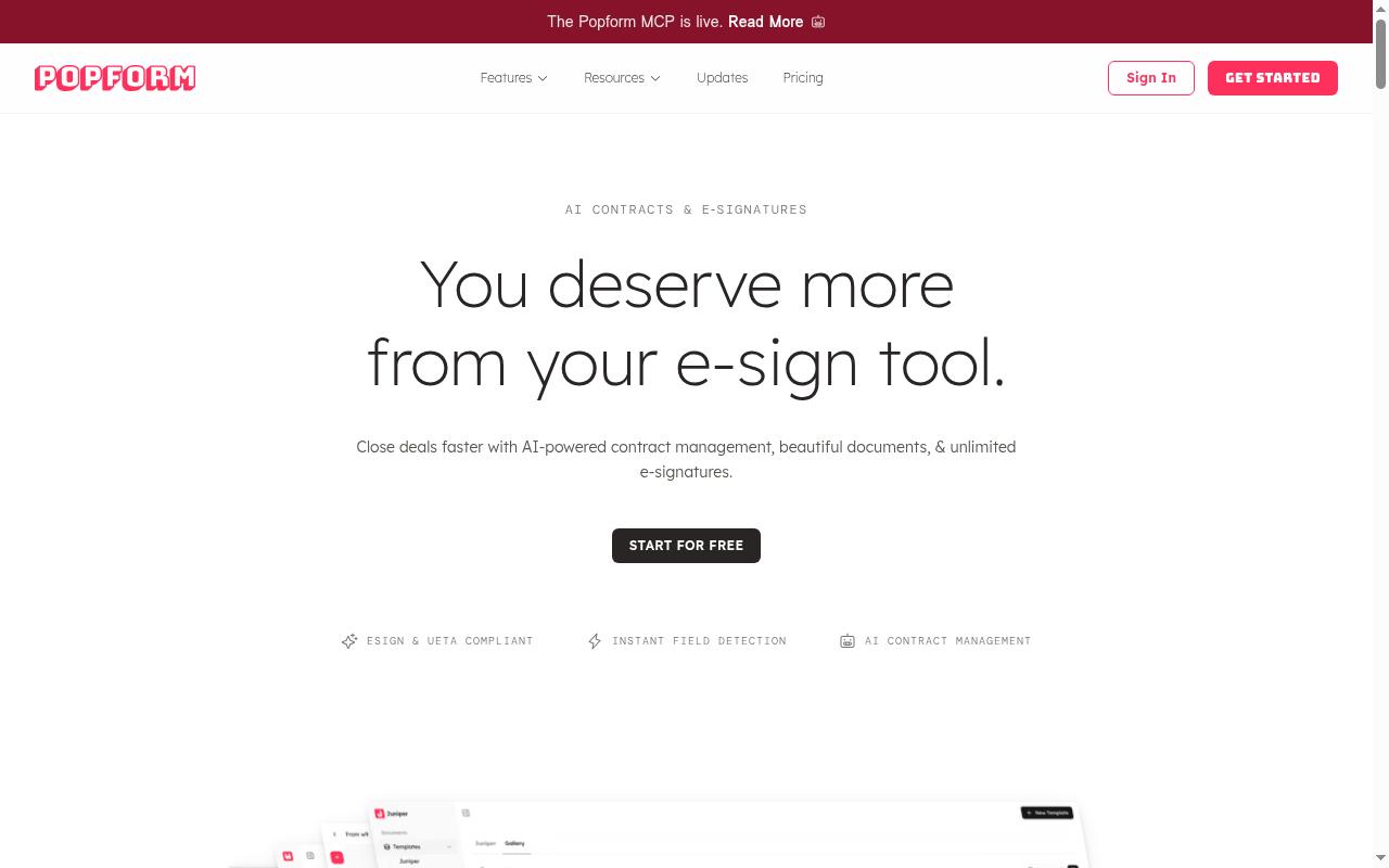 Popform Homepage