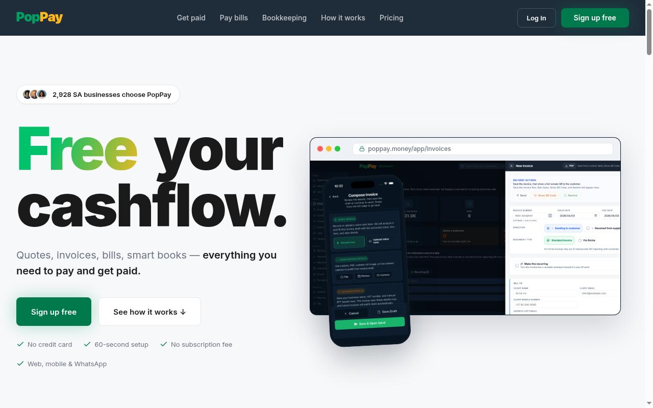 PopPay Homepage