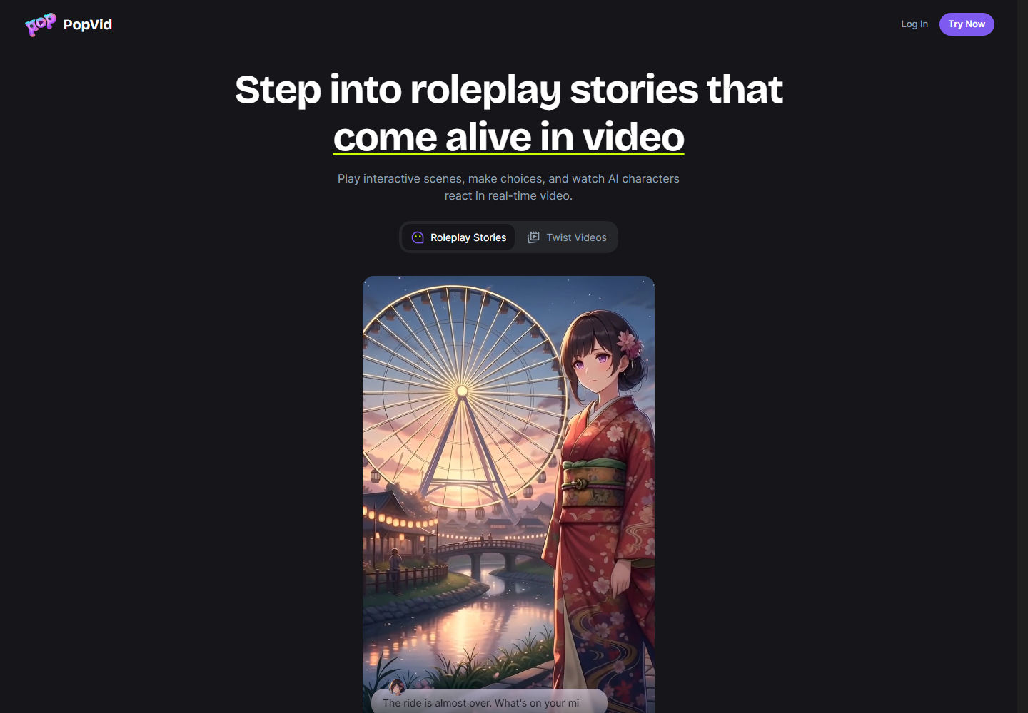 PopVid AI homepage