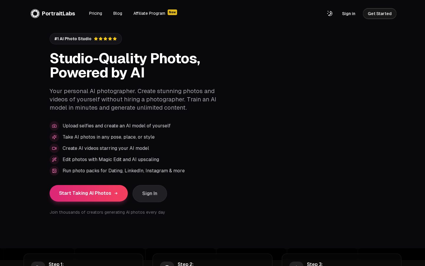 PortraitLabs Homepage