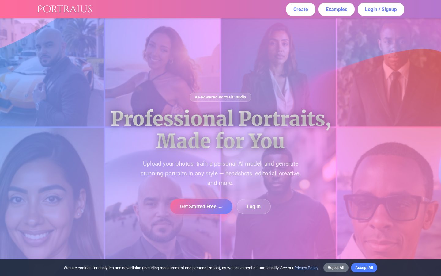 Portraius Homepage