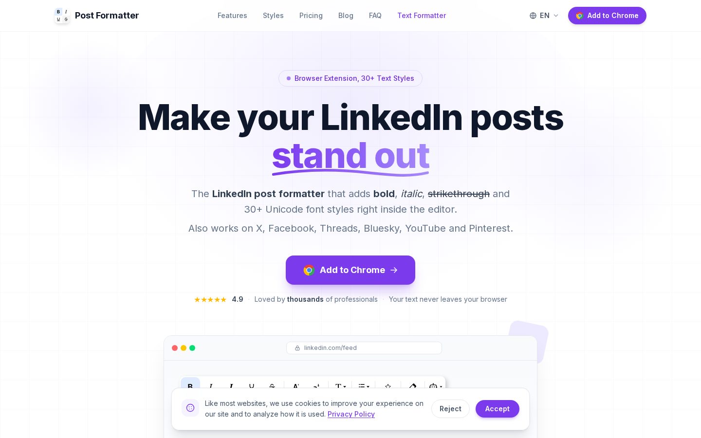 Post Formatter Homepage