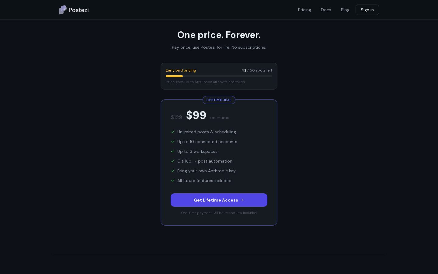 Postezi Pricing
