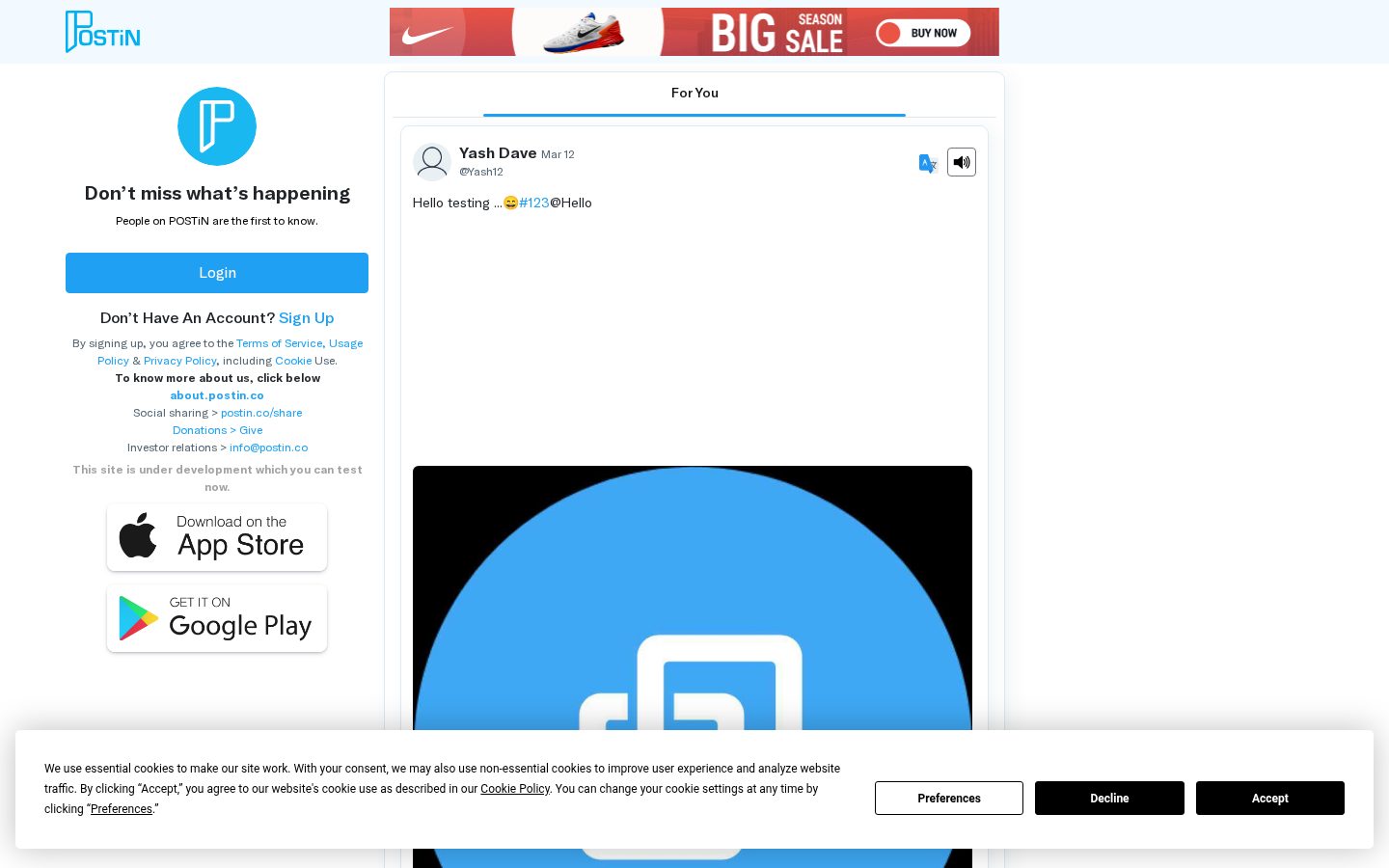 Postin Homepage