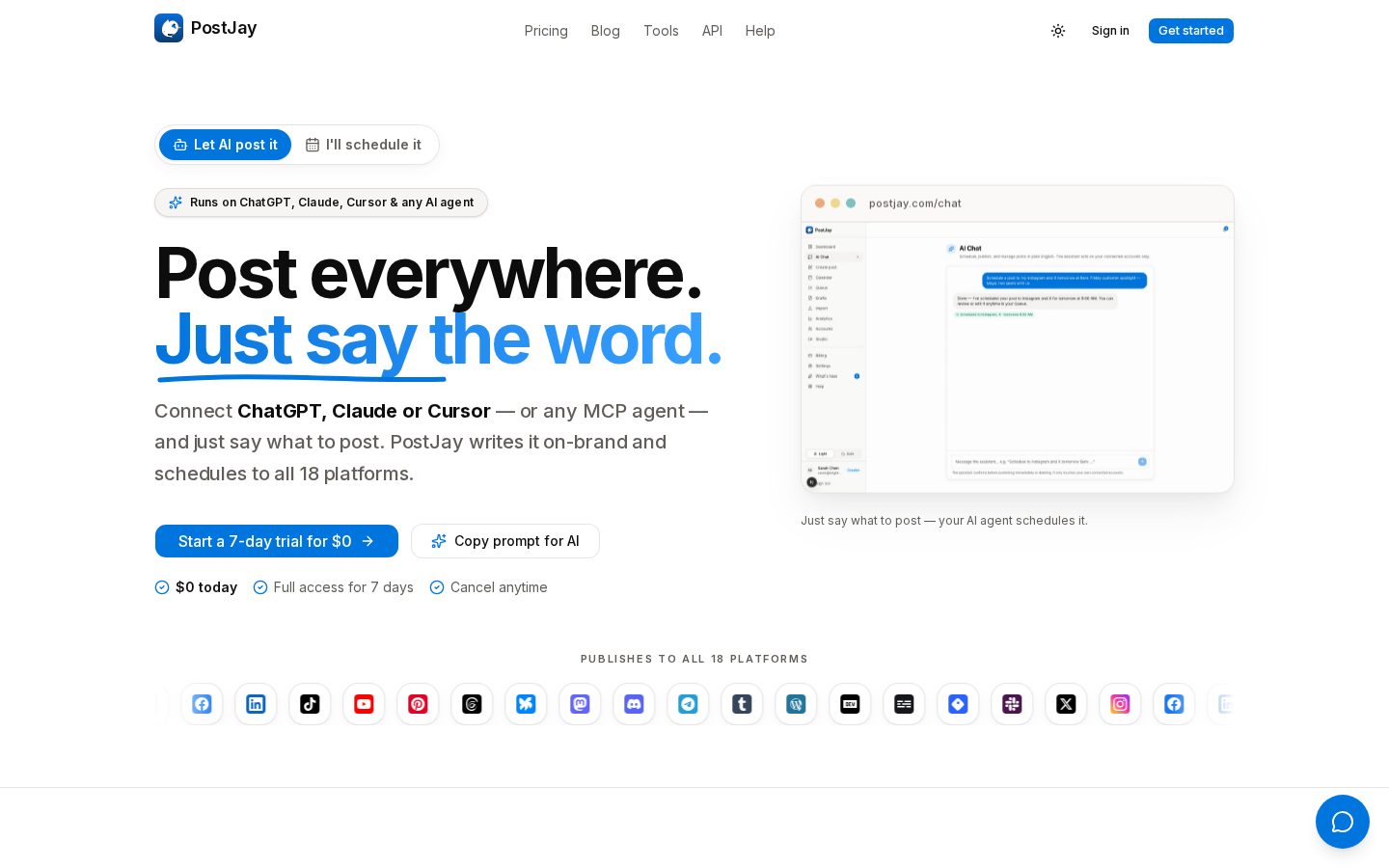 PostJay Homepage