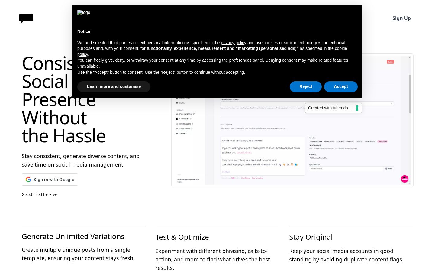 PostMaker Homepage