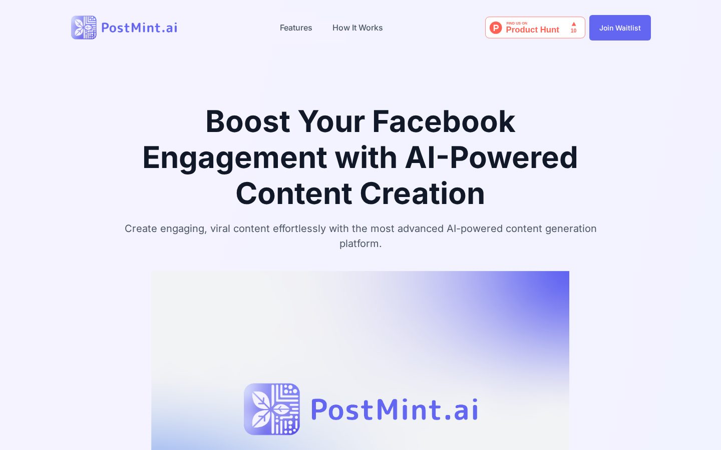 PostMint.ai Homepage