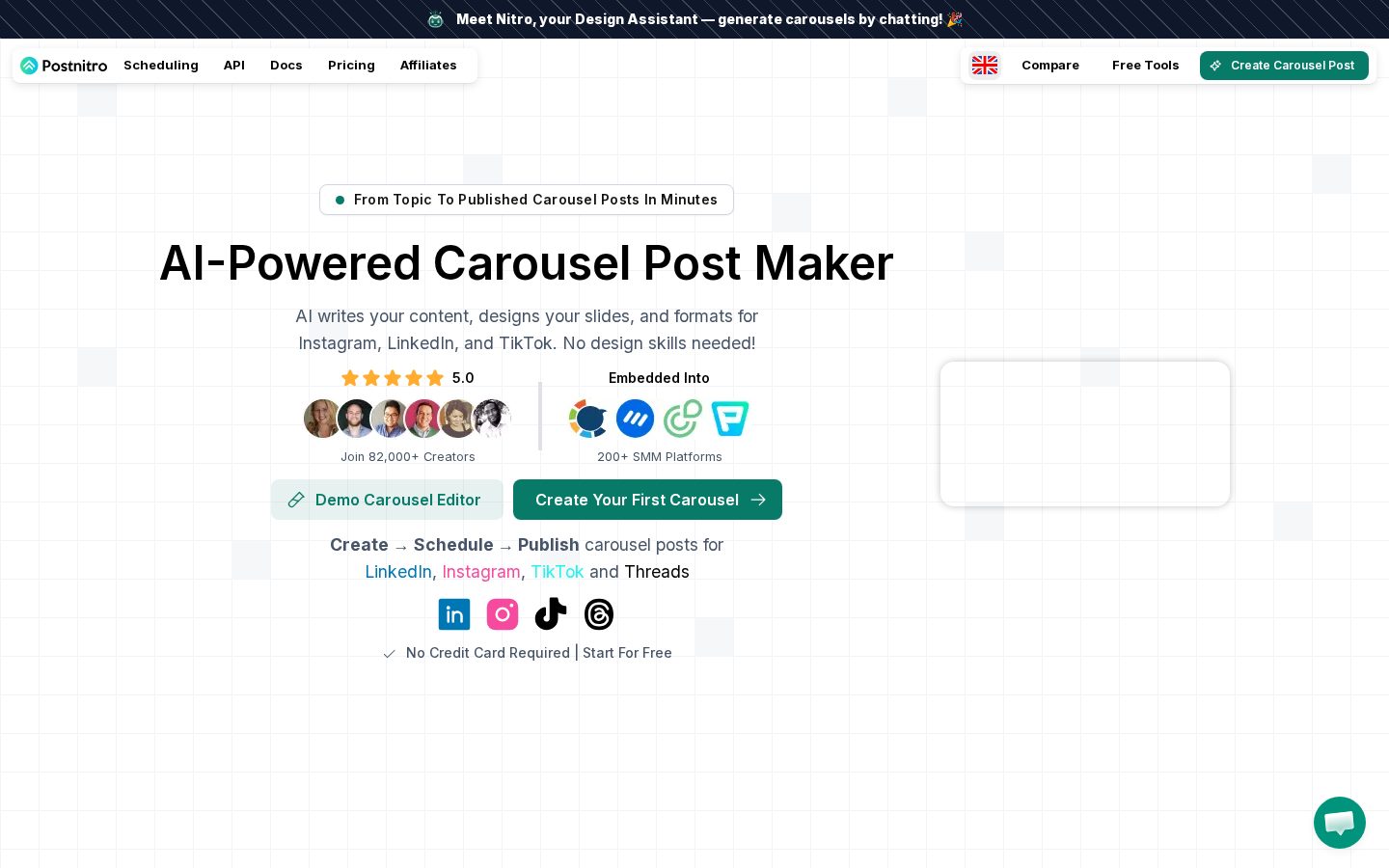 PostNitro Homepage