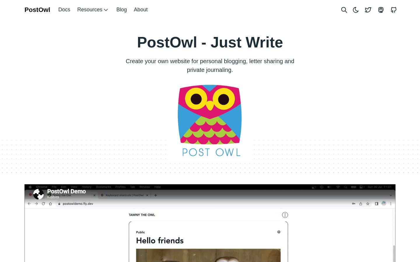 PostOwl Homepage