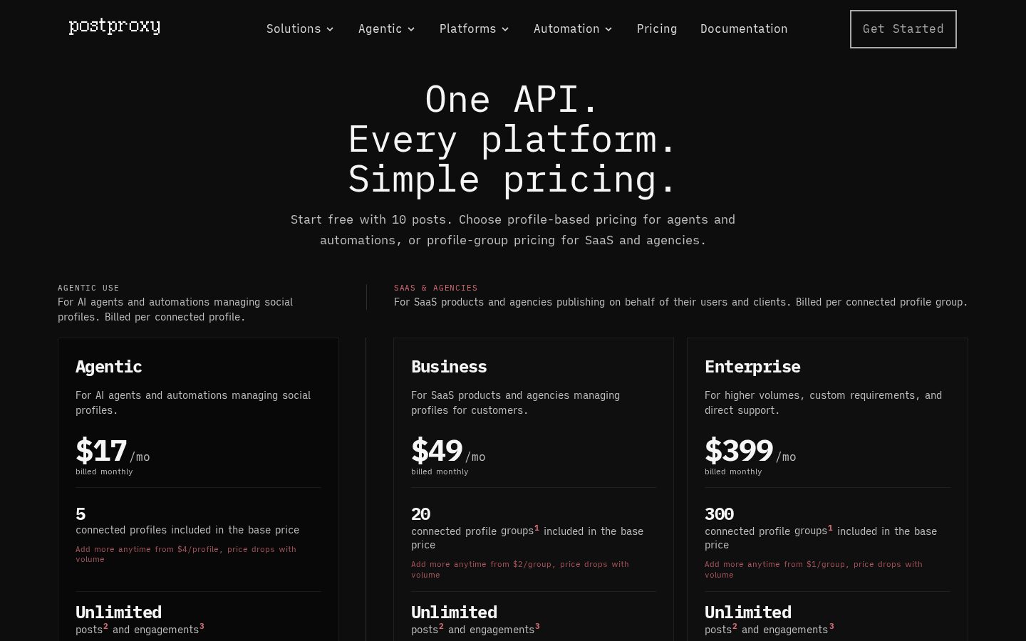 Postproxy Pricing