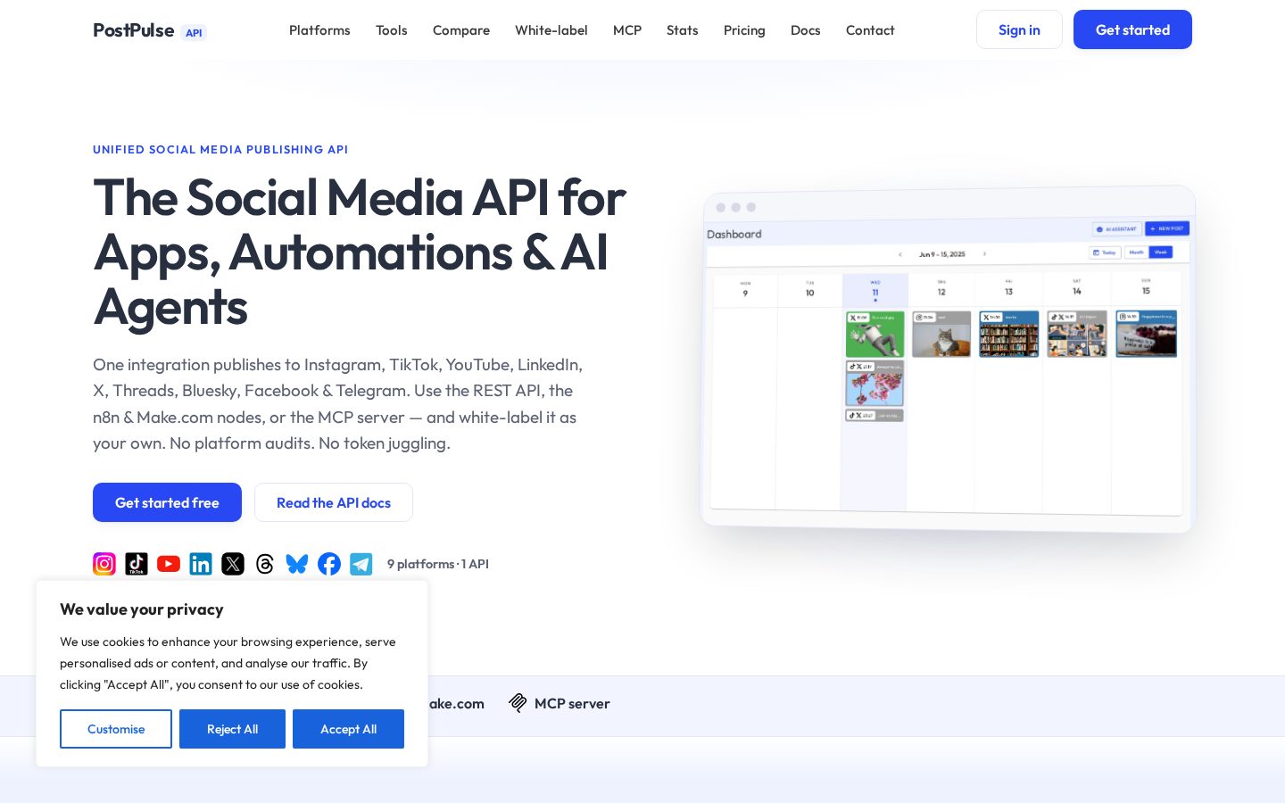 PostPulse for Developers Homepage
