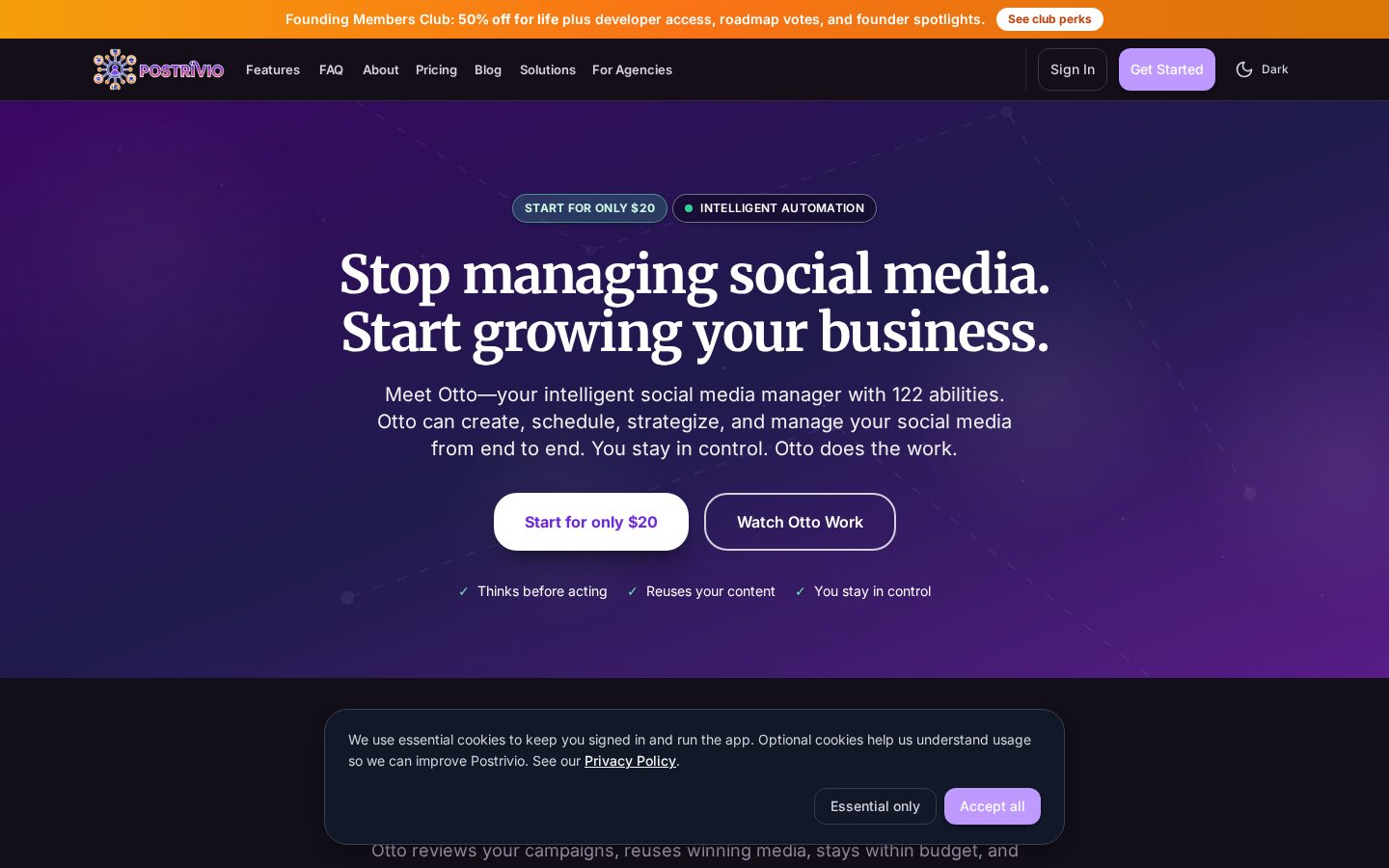 Postrivio Homepage