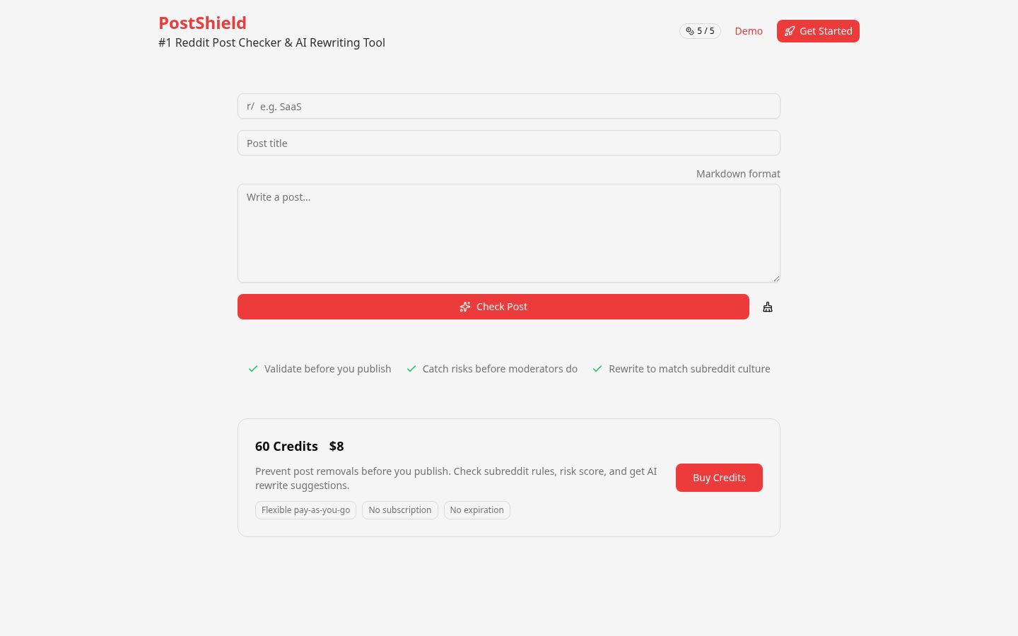PostShield Homepage