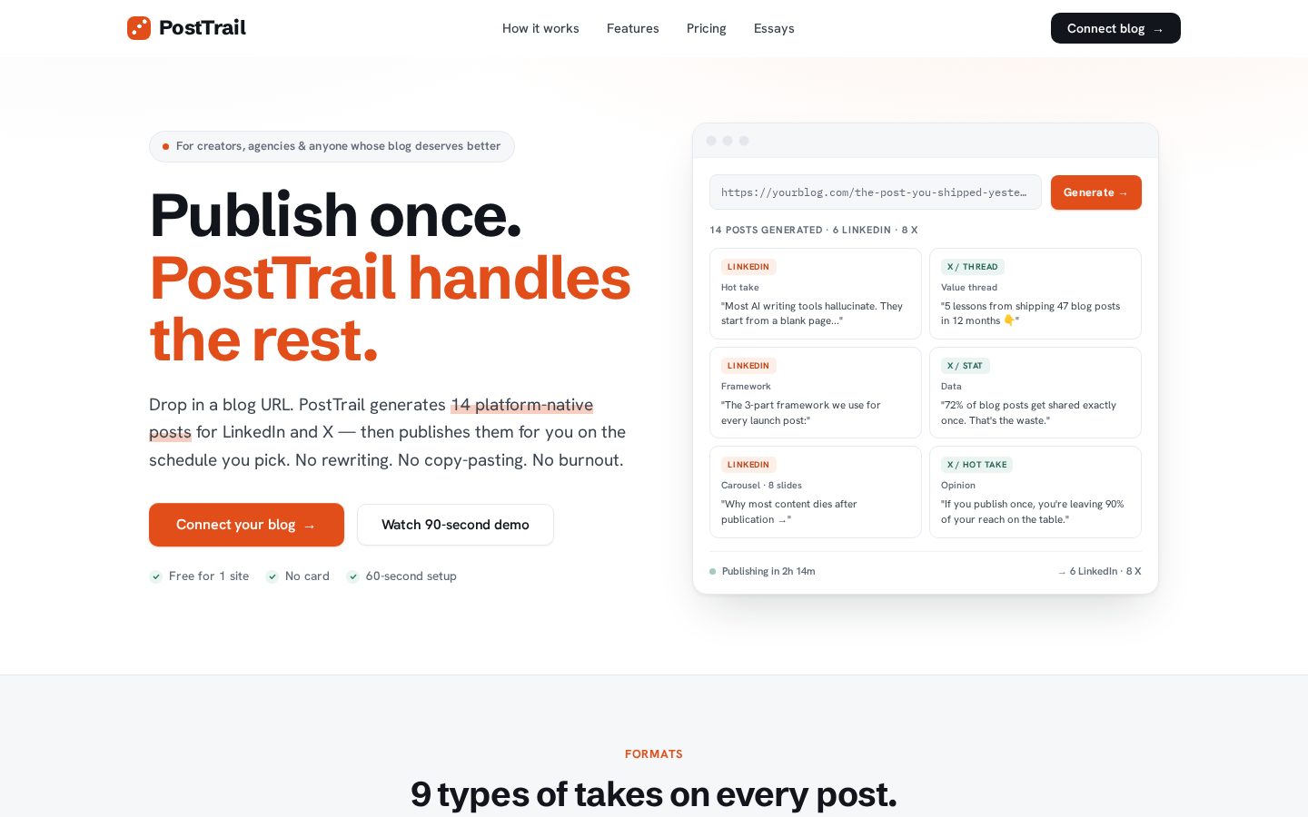 PostTrail Homepage