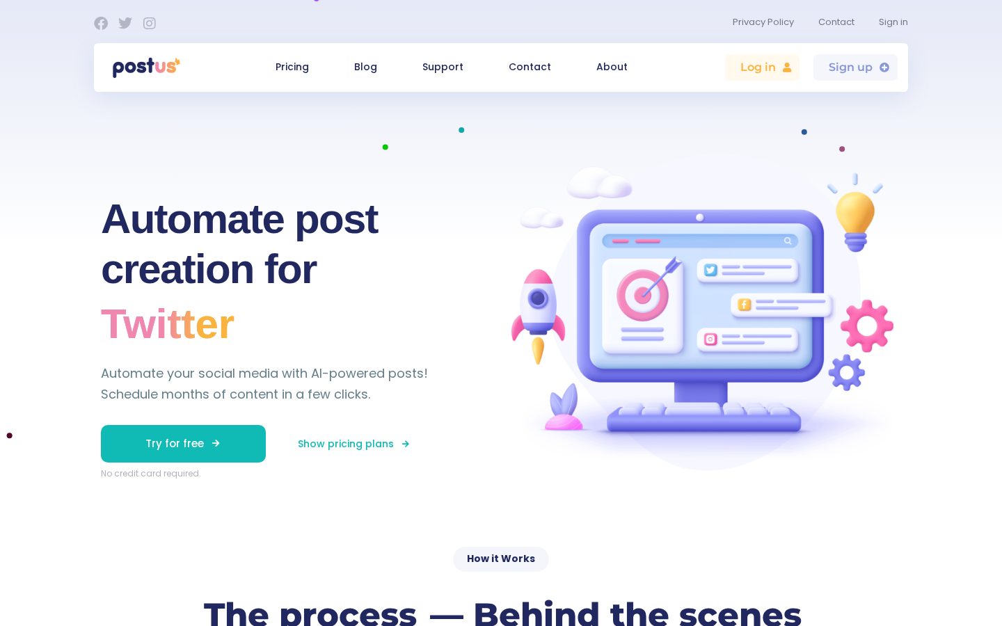Postus AI Homepage