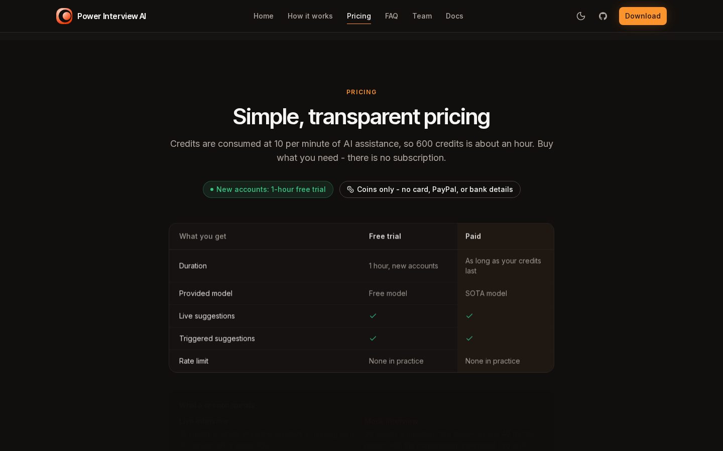 Power Interview AI Pricing