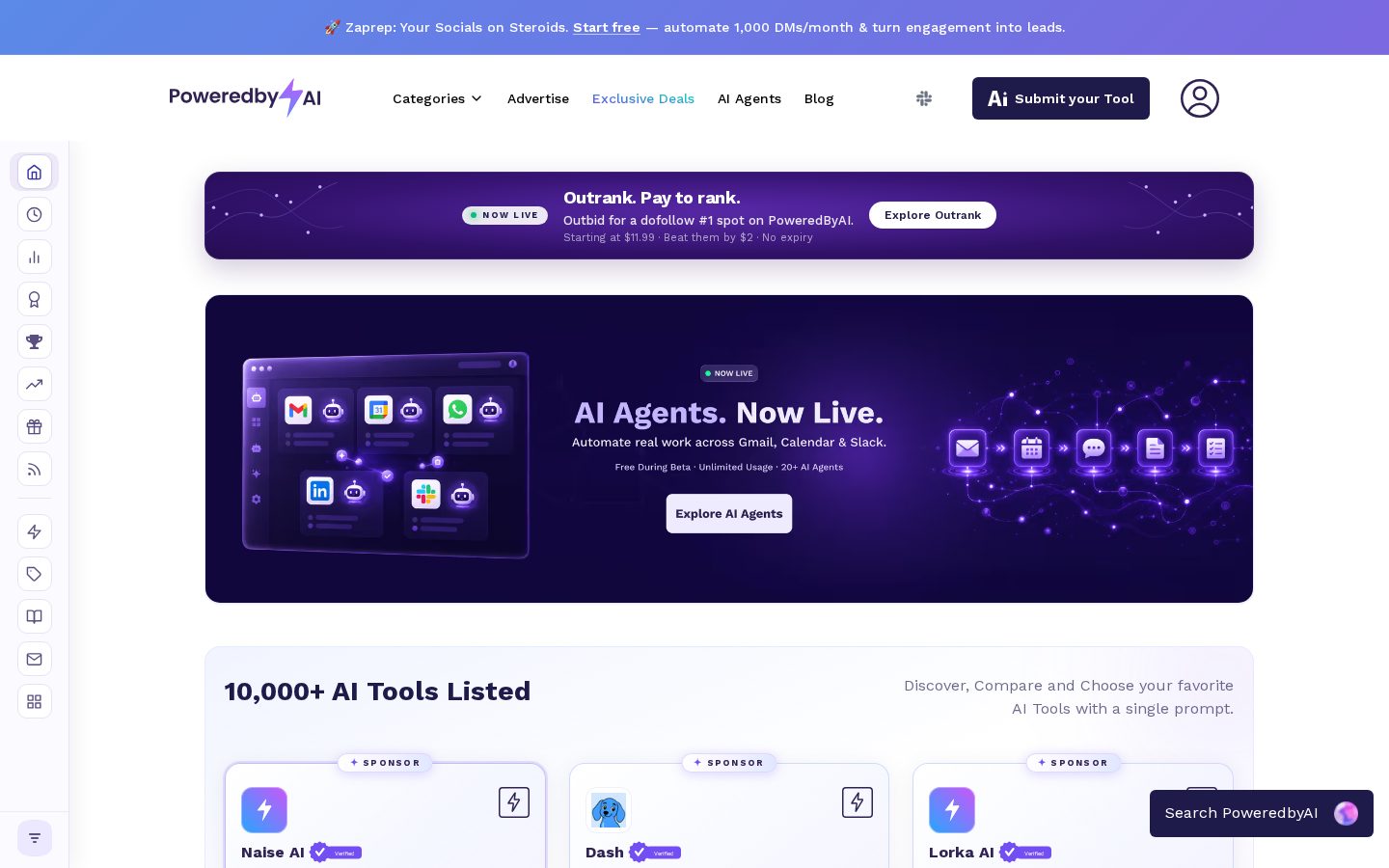 PoweredByAI Homepage