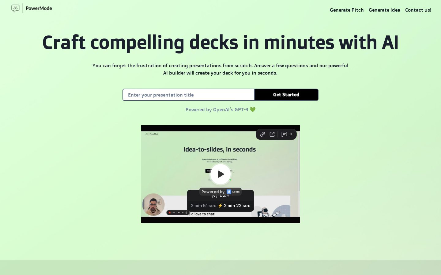 PowerMode AI Homepage