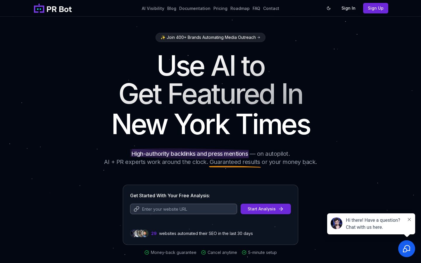 PR Bot Homepage