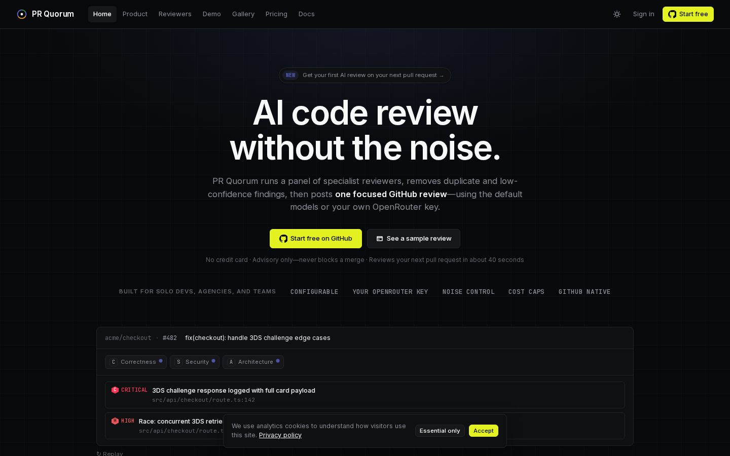 PR Quorum Homepage