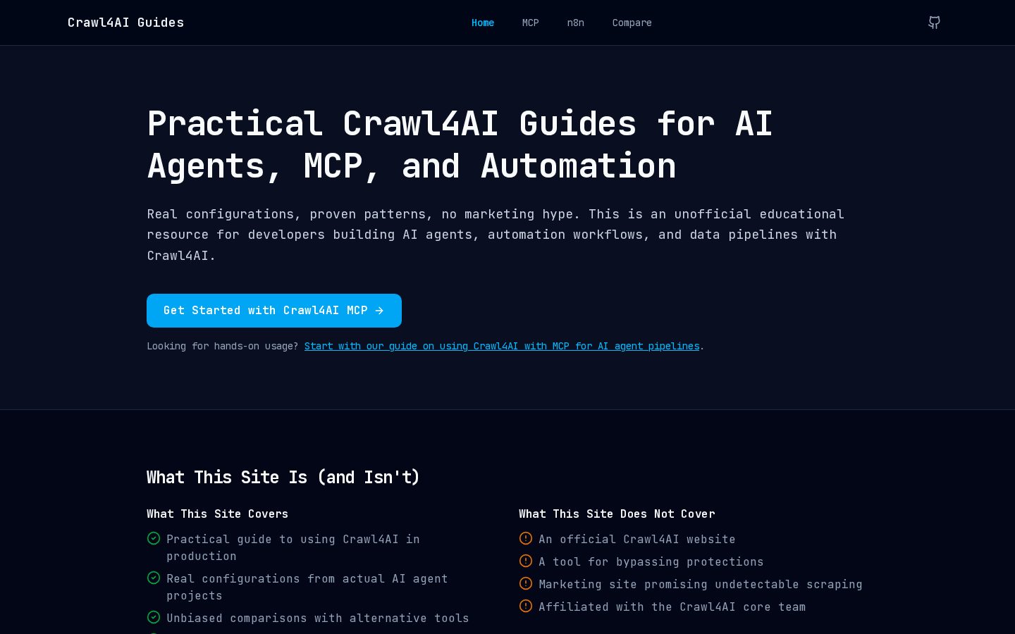 Practical Crawl4AI Guides Homepage