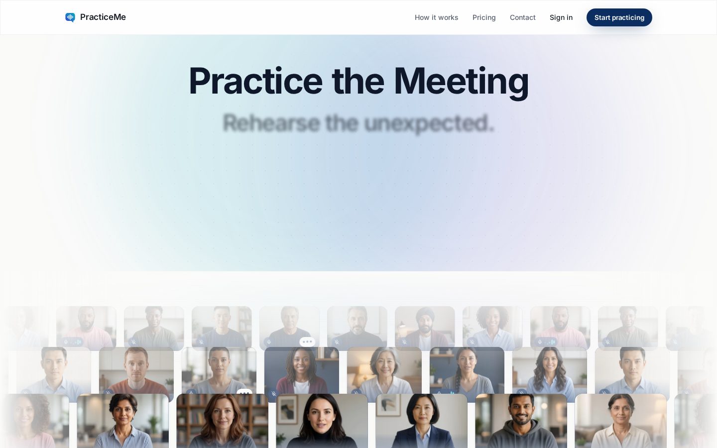 PracticeMe Homepage