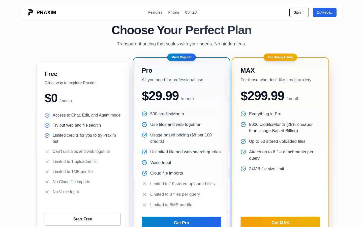 Praxim for Word Pricing