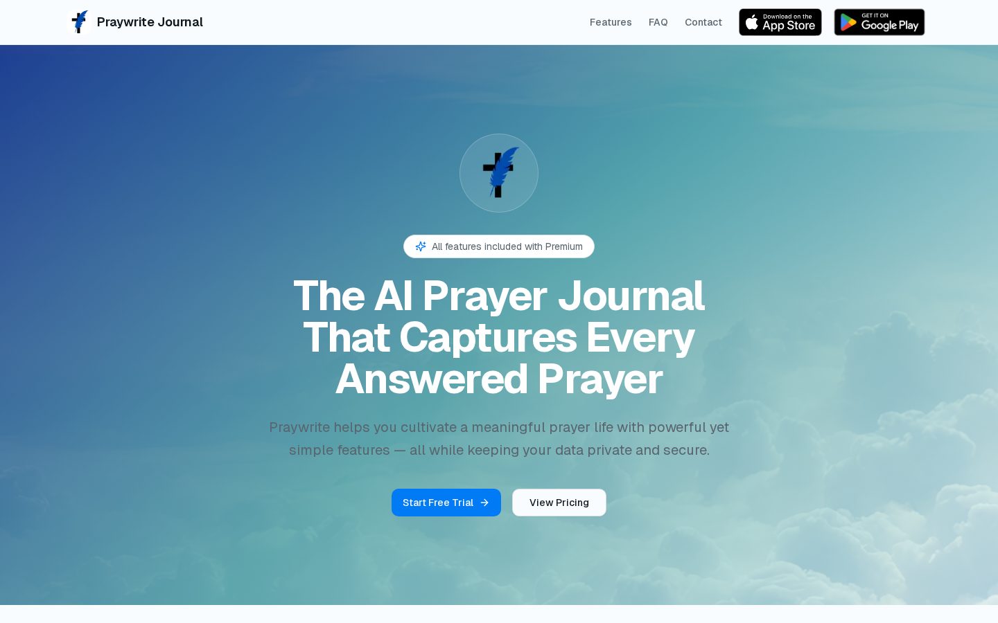 Praywrite Journal Homepage