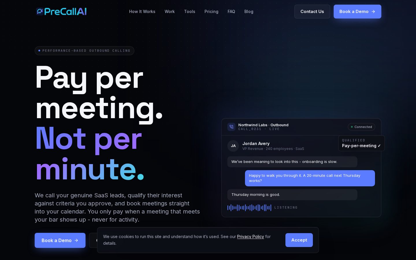 PreCallAI Homepage