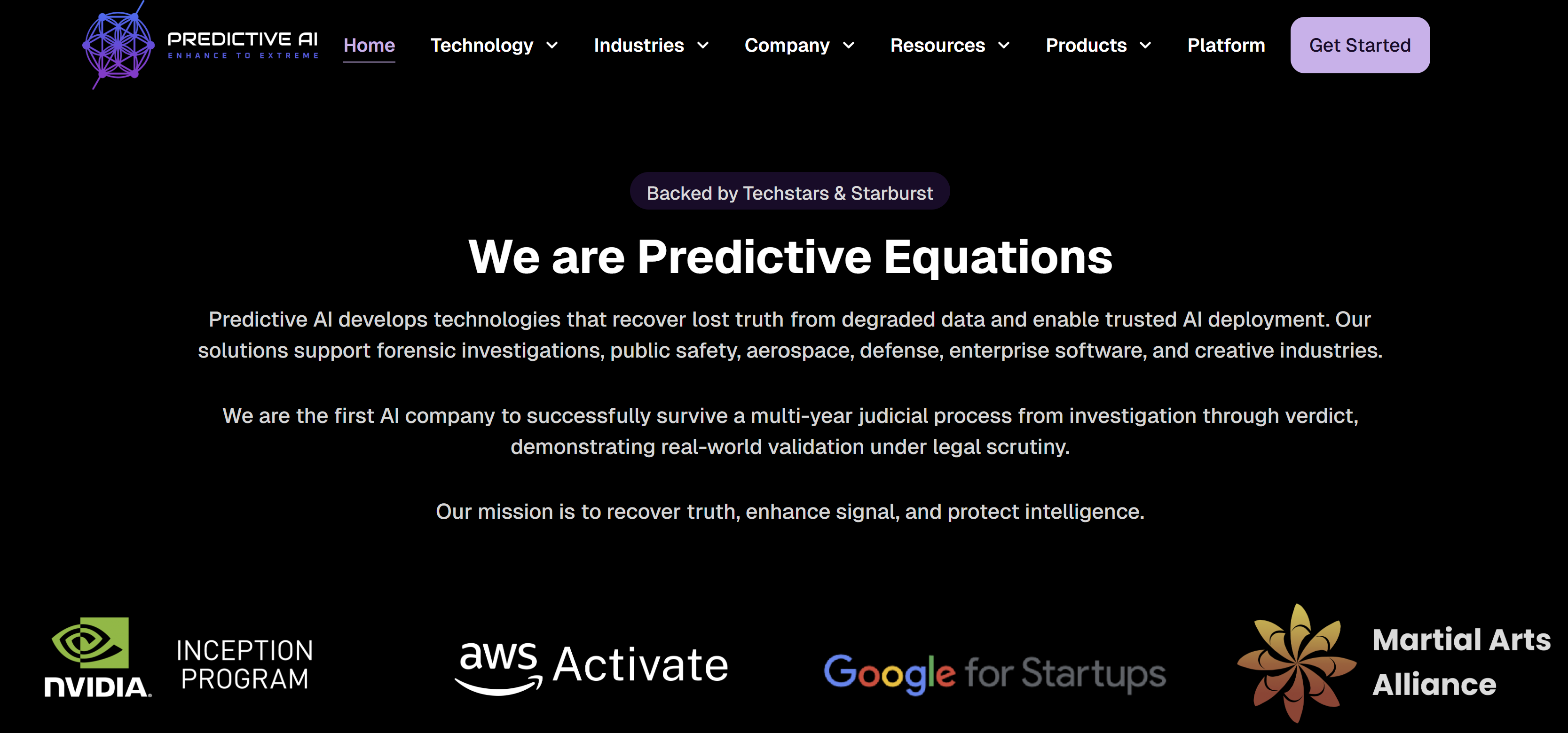 Homepage screenshot