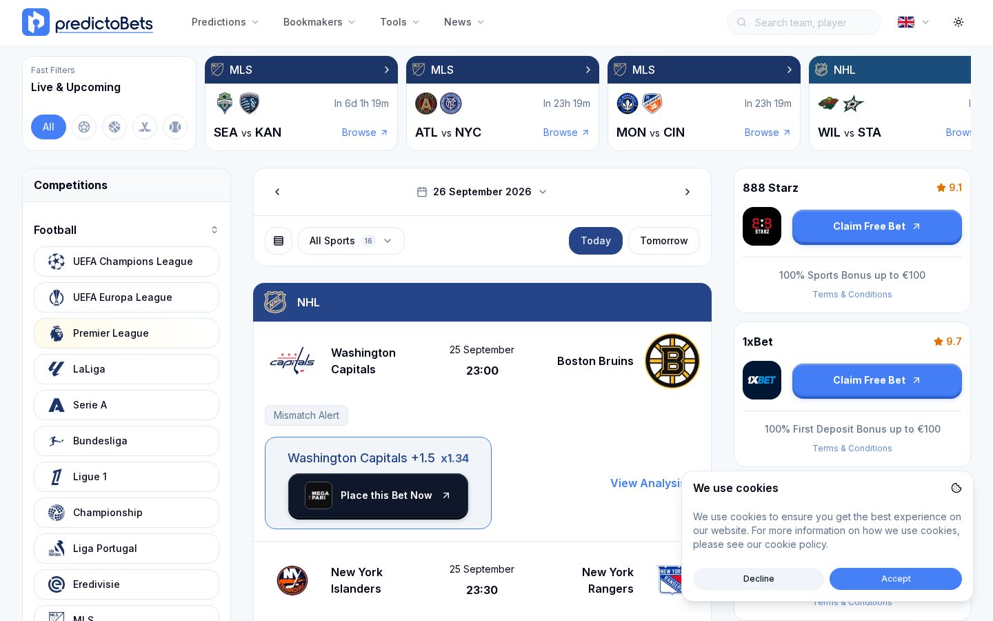 PredictoBets Homepage