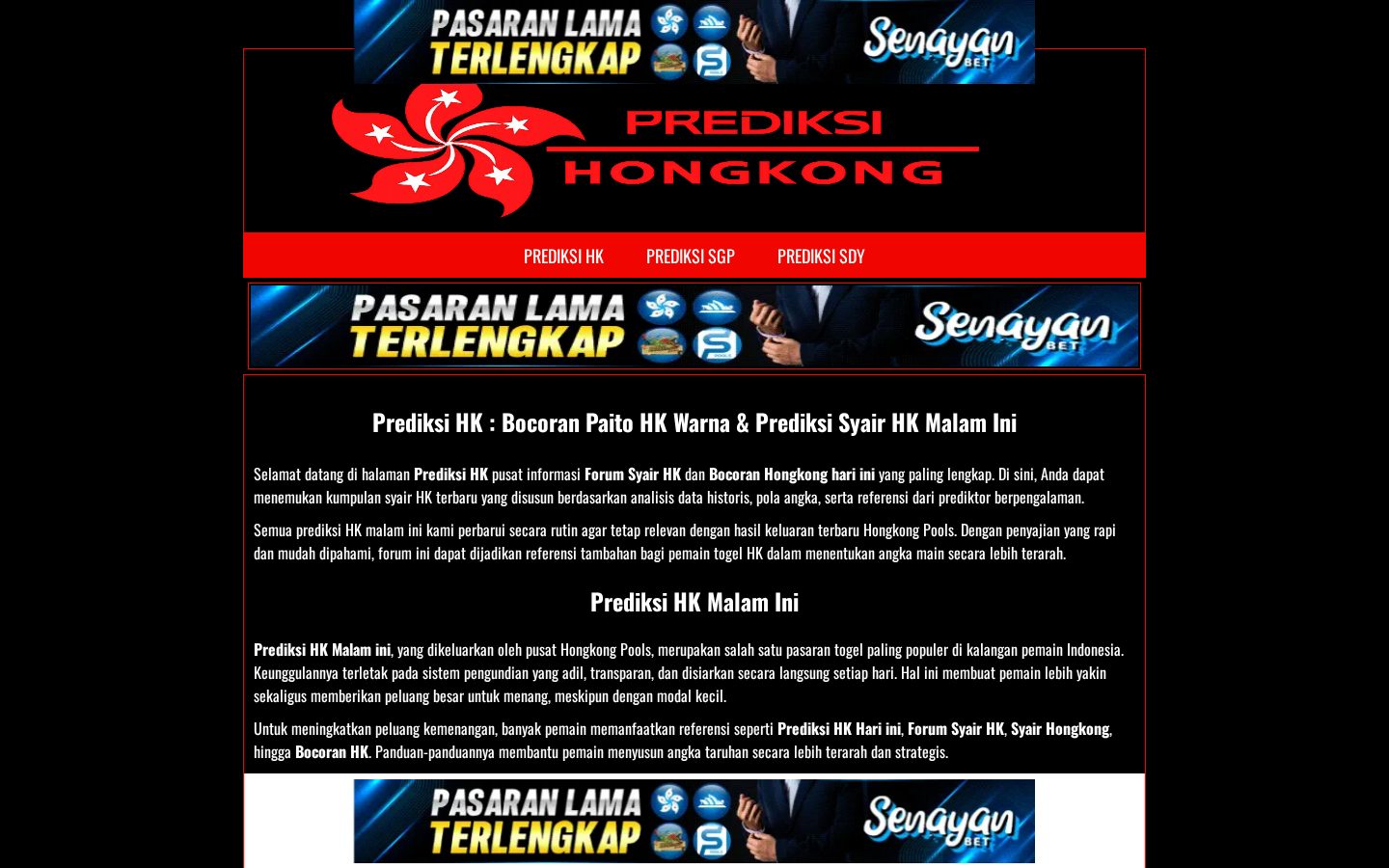 Prediksi HK Homepage
