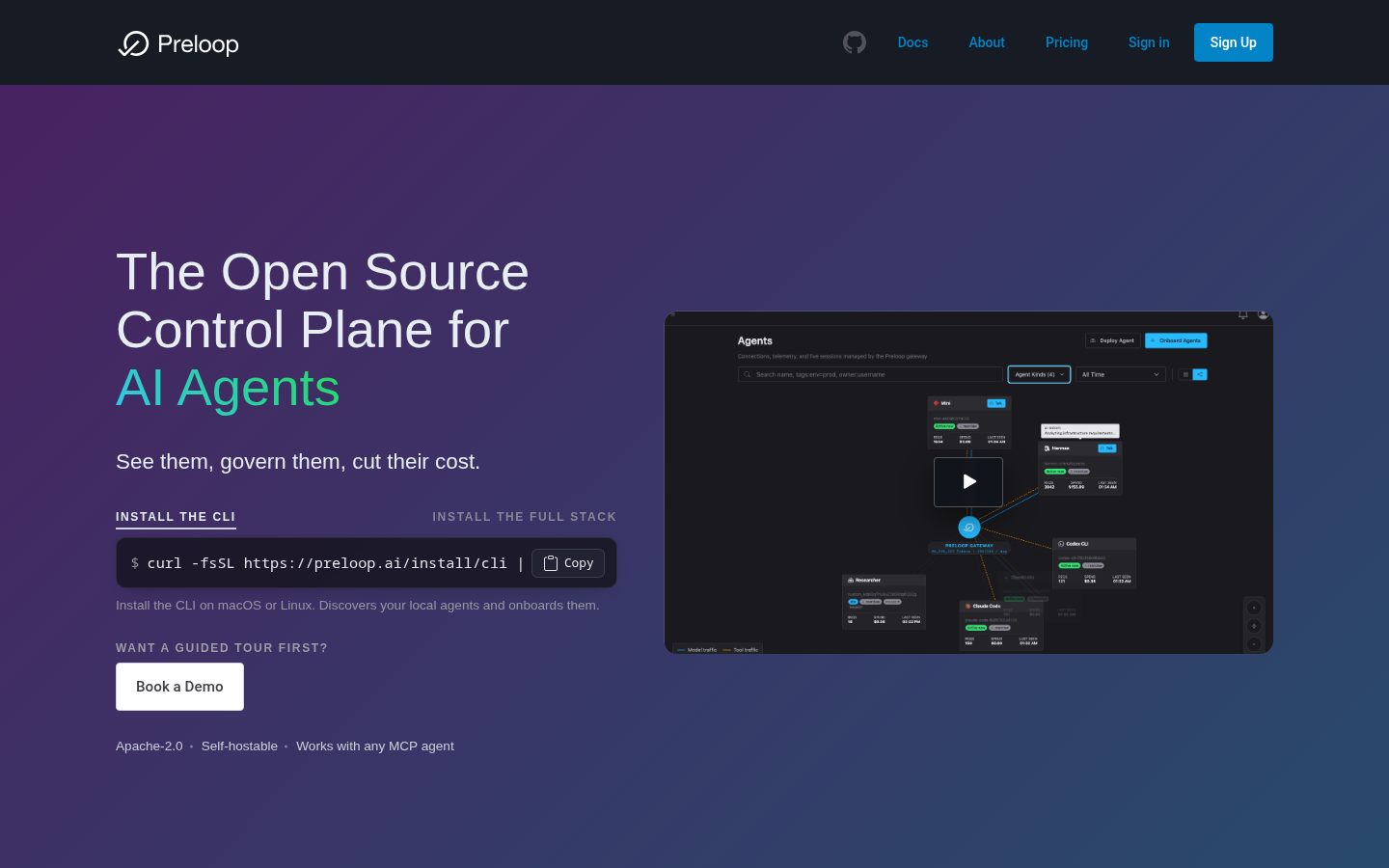 Preloop Homepage