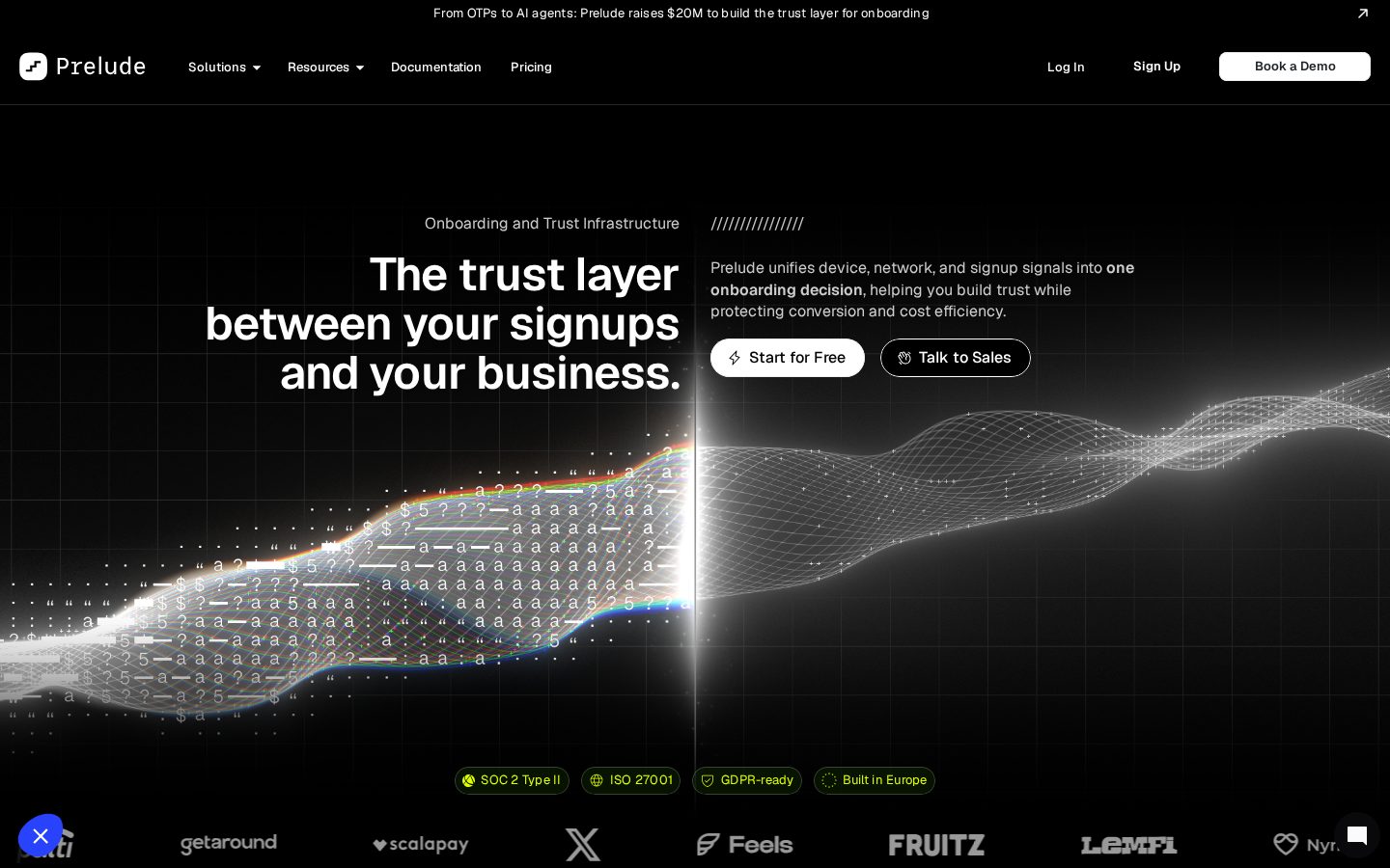 Prelude Verify Homepage