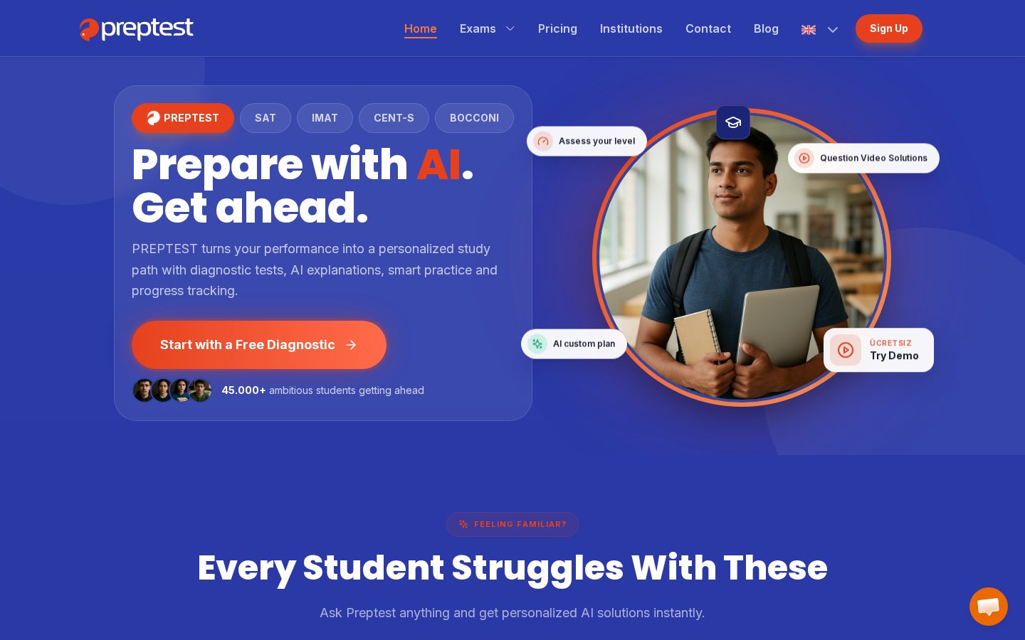 PREP TEST Homepage