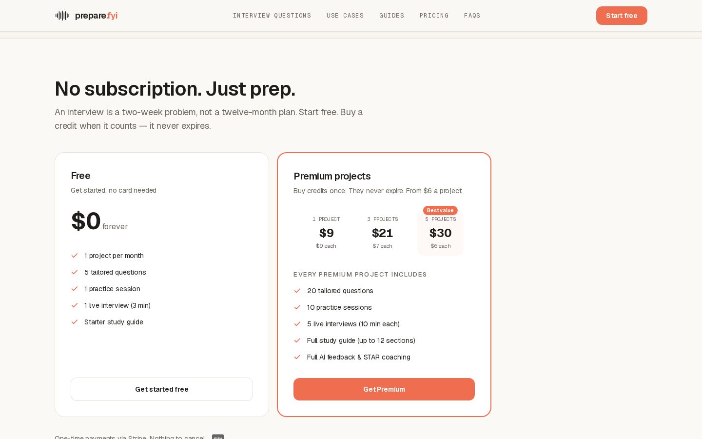 prepare.fyi Pricing