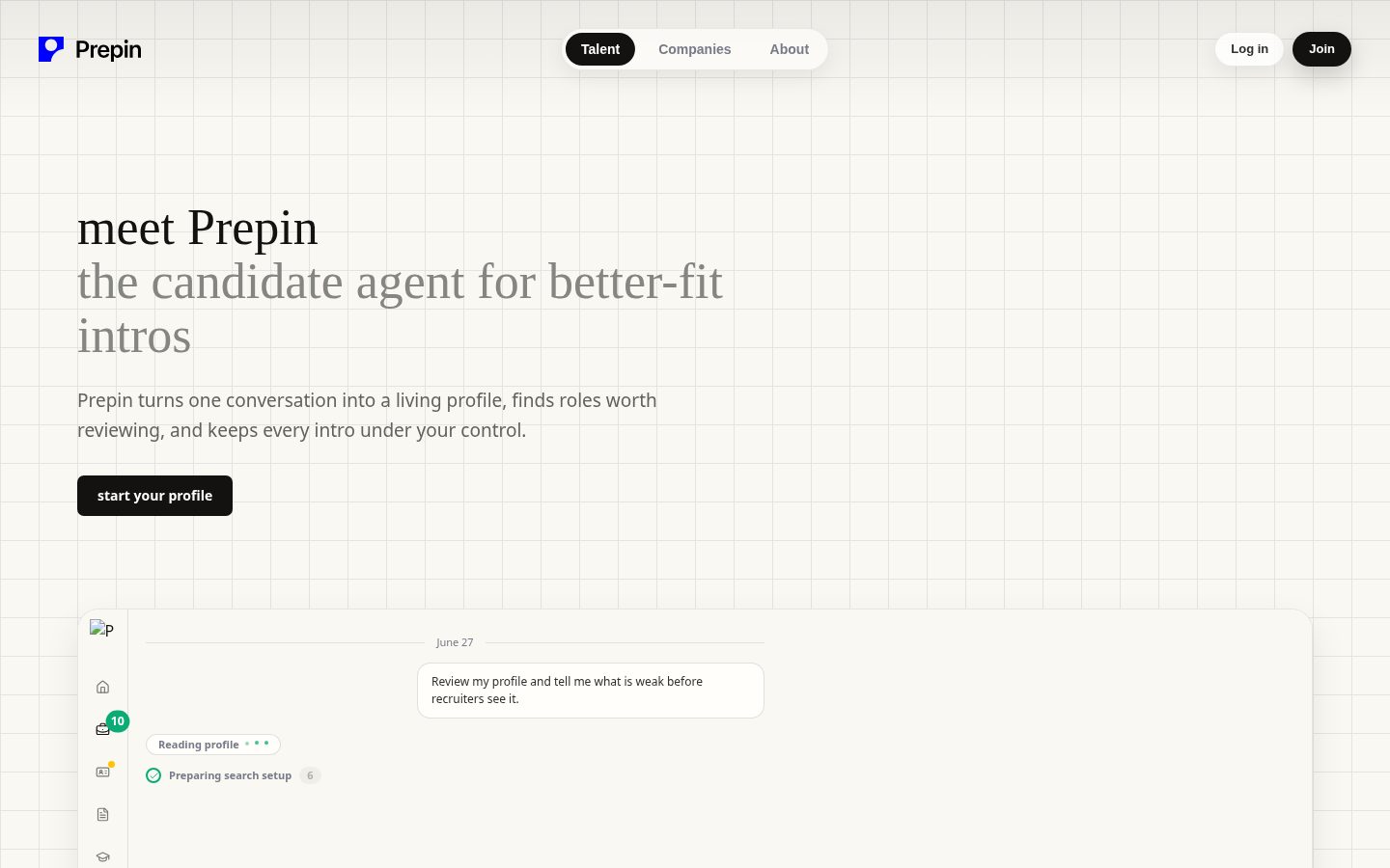 Prepin Homepage